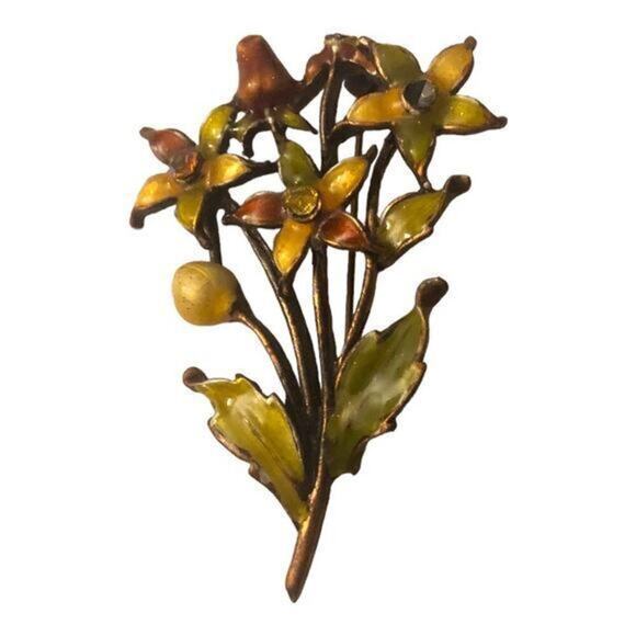 Unknown Jewelry - Vintage flower brooch pin‎